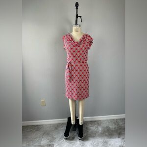 Banana Republic Dress Size S Geometric Sleeves Jersey Office Classic Sum…